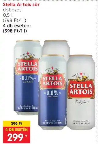 Spar Stella Artois sör 0,5 l ajánlat