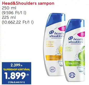 Spar Head&Shoulders sampon 250 / 225 ml ajánlat