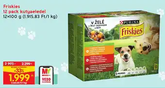 Spar Friskies 12 pack kutyaeledel 12×100 g ajánlat