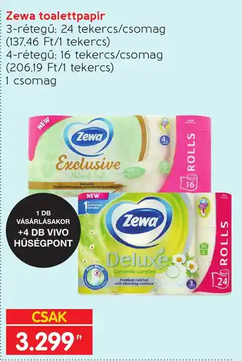 Spar Zewa toalettpapír 24 / 16 tekercs ajánlat