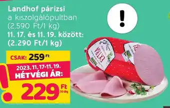 Spar Landhof párizsi 10 dkg ajánlat