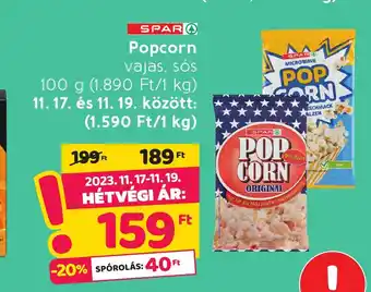 Spar SPAR Popcorn 100 g ajánlat