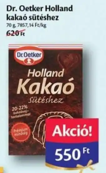 EcoFamily Dr. Oetker Holland kakaó sütéshez 70 g ajánlat