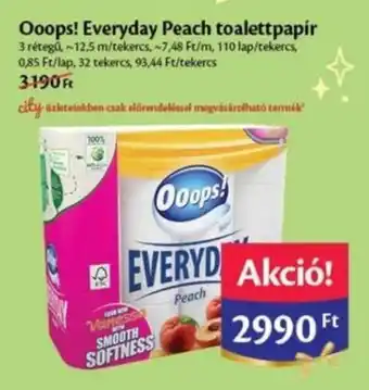 EcoFamily Ooops! Everyday Peach toalettpapír 32 tekercs ajánlat