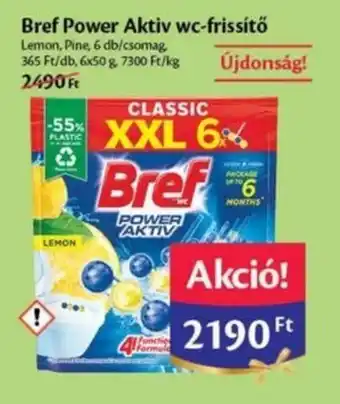 EcoFamily Bref Power Aktiv wc-frissítő 6 x 50 g ajánlat