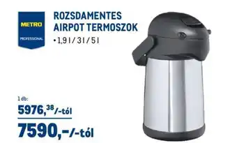 Metro METRO ROZSDAMENTES AIRPOT TERMOSZOK ajánlat