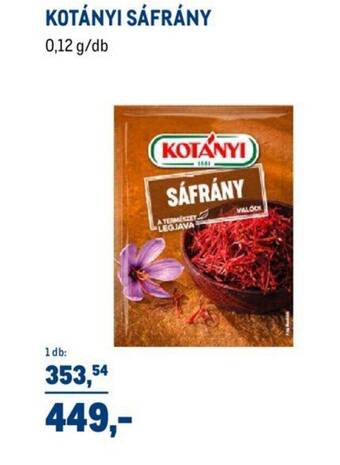 Metro KOTÁNYI SÁFRÁNY 0,12g ajánlat