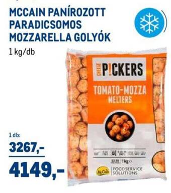 Metro MCCAIN PANÍROZOTT PARADICSOMOS MOZZARELLA GOLYÓK 1kg ajánlat