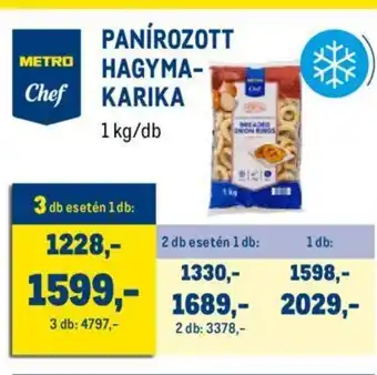 METRO PANÍROZOTT HAGYMA KARIKA 1kg