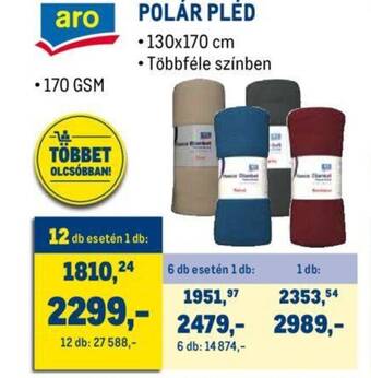 Metro aro POLÁR PLÉD ajánlat
