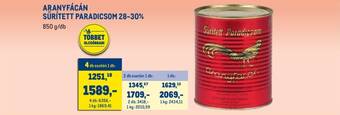 Metro ARANYFÁCÁN SŰRÍTETT PARADICSOM 850g ajánlat