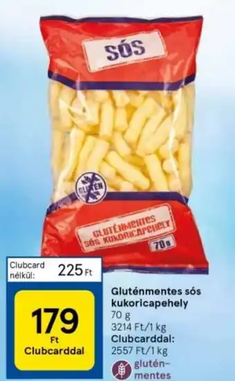 Tesco Gluténmentes sós kukoricapehely 70 g ajánlat