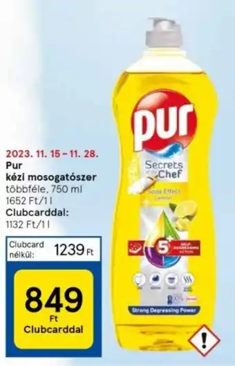 Tesco Pur kézi mosogatószer 750 ml ajánlat