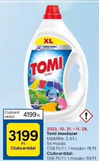 Tesco Tomi mosószer 2,43 l ajánlat