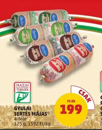 PENNY GYULAI SERTÉS MÁJAS 125 g ajánlat