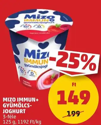 PENNY MIZO IMMUN+ GYÜMÖLCS-JOGHURT 125 g ajánlat