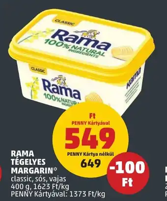 PENNY RAMA TÉGELYES MARGARIN 400 g ajánlat