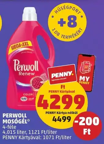 PENNY PERWOLL MOSÓGÉL 4,015 l ajánlat