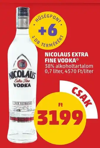 PENNY NICOLAUS EXTRA FINE VODKA 0,7 l ajánlat