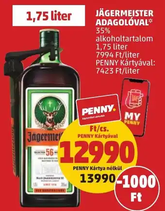 PENNY JÄGERMEISTER ADAGOLÓVAL 1,75 l ajánlat