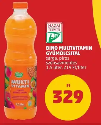 PENNY BINO MULTIVITAMIN GYÜMÖLCSITAL 1,5 l ajánlat