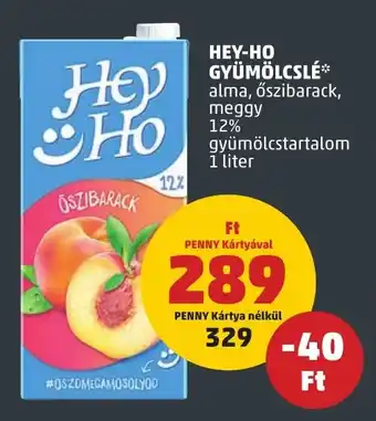 PENNY HEY-HO GYÜMÖLCSLÉ 1 l ajánlat