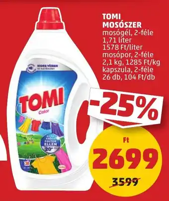 PENNY TOMI MOSÓSZER 1,71 l / 2,1 kg / 26 db ajánlat
