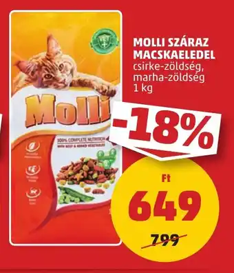 PENNY MOLLI SZÁRAZ MACSKAELEDEL 1 kg ajánlat