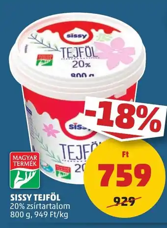 PENNY SISSY TEJFÖL 800 g ajánlat