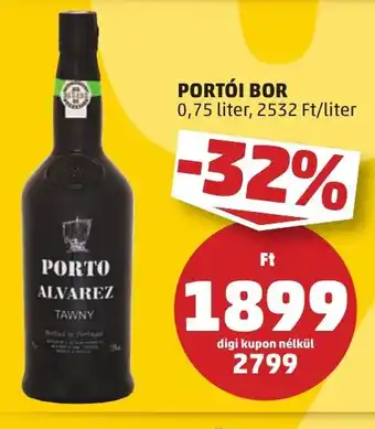 PENNY PORTÓI BOR 0,75 l ajánlat