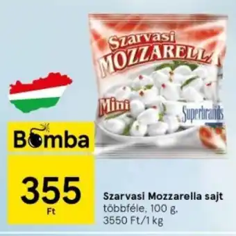 Tesco Szarvasi Mozzarella sajt 100 g ajánlat