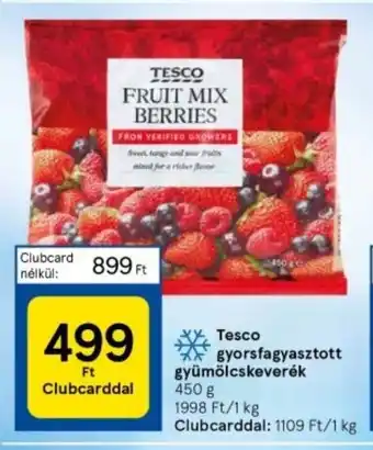 Tesco Tesco gyorsfagyasztott gyümölcskeverék 450 g ajánlat