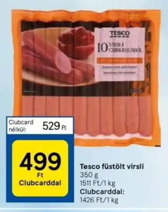 Tesco Tesco füstölt virsli 350 g ajánlat