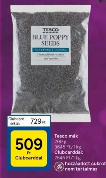 Tesco Tesco mák 200 g ajánlat