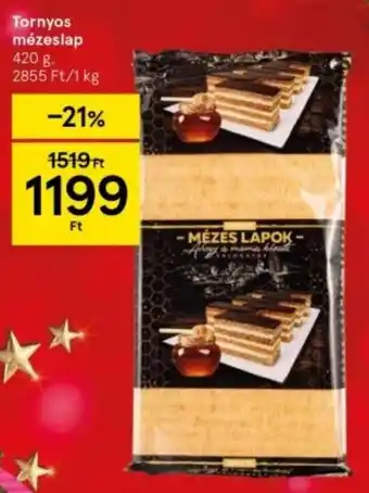Tesco Tornyos mézeslap 420 g ajánlat