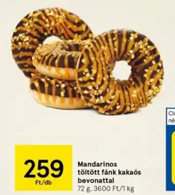 Tesco Mandarinos töltött fánk kakaós bevonattal 72 g ajánlat