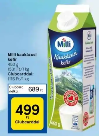 Tesco Milli kaukázusi kefir 450g ajánlat