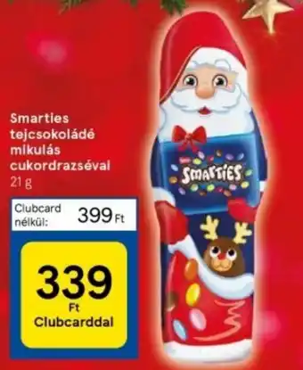 Tesco Smarties tejcsokoládé mikulás cukordrazséval 21g ajánlat