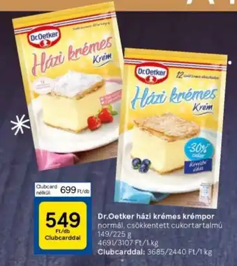 Tesco Dr Oetker házi krémes krémpor 225g ajánlat