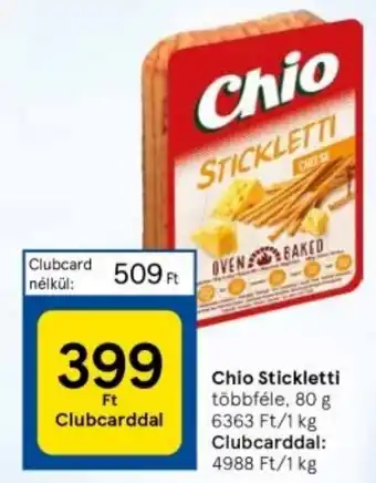 Tesco Chio Stickletti 80g ajánlat