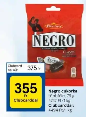 Tesco Negro cukorka 79g ajánlat