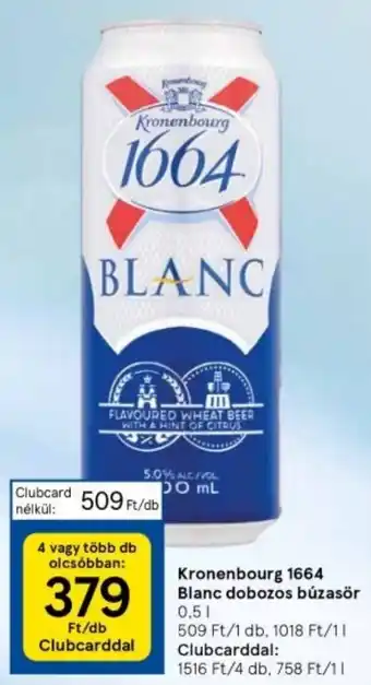Kronenbourg 1664 Blanc dobozos búzasör 0,5l