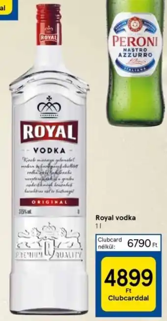 Tesco Royal vodka 1l ajánlat