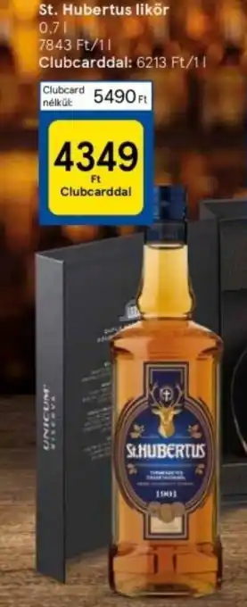 Tesco St Hubertus likör 0,7l ajánlat