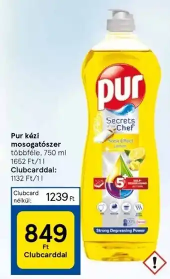 Tesco Pur kézi mosogatószer 750ml ajánlat