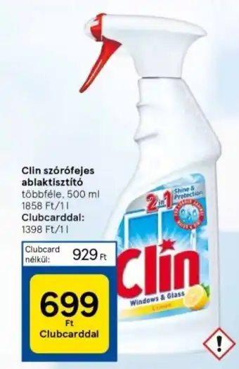 Tesco Clin szórófejes ablaktisztító 500ml ajánlat
