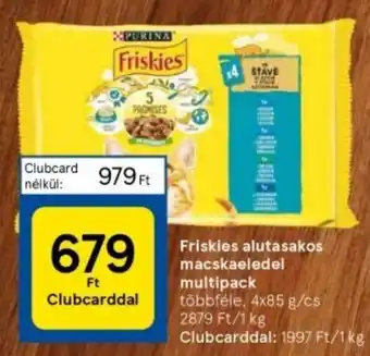 Tesco Friskies alutasakos macskaeledel multipack 4x85 g ajánlat