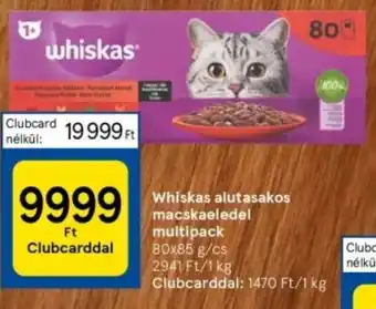 Tesco Whiskas alutasakos macskaeledel multipack 85g ajánlat