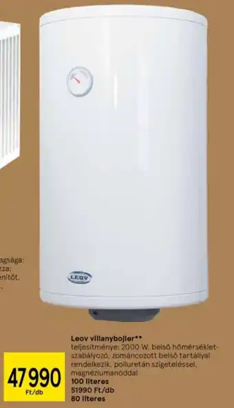 Tesco Leov villanybojler ajánlat