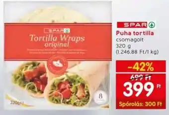 Spar SPAR Puha tortilla 320g ajánlat